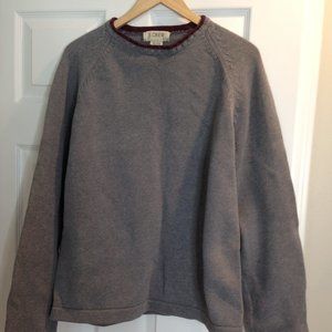 J. Crew Mens Sweater , Used , Vintage , 100 % Cotton, Grey